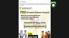 Cek Fakta: Tidak Benar Link Pendaftaran Bansos PKH Periode Juli - September 2026
