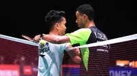 Tunggal putra indonesia Anthony Sinisuka Ginting mengalahkan&nbsp;Ygor Coelho asal Brasil dengan rubber game 13-21, 21-15, dan 21-12 pada babak 64 besar&nbsp;BWF World Championship 2022&nbsp;di Tokyo Metropolitan Gymnasium, Jepang, Senin, 22 Agustus. Anthony Ginting mengaku sempat tegang pada pertandingan ini. (foto: PBSI)