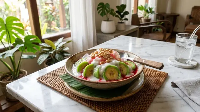 Resep Es Pisang Ijo, Manis Gurih dengan Kulit yang Empuk