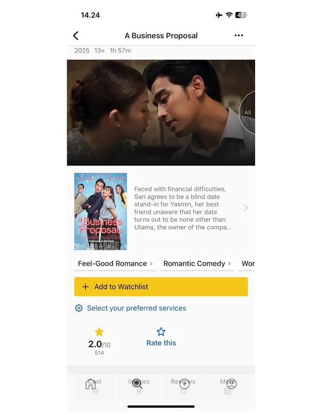 6 Potret Efek Boikot Film A Business Proposal, Hari Pertama Tayang Sepi Penonton