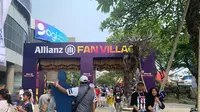 Formula E Jakarta 2023 menyediakan booth khusus untuk mengisi ulang air minum selama di fan village. (Liputan6.com/Melinda Indrasari)