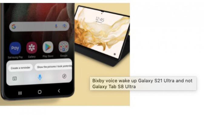 Tablet Galaxy Tab S8 Ultra muncul di laman Samsung Support. (Doc: GSM Arena/Samsung)