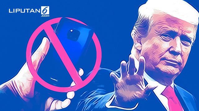 Banner Infografis Huawei Masuk Daftar Hitam Amerika Serikat