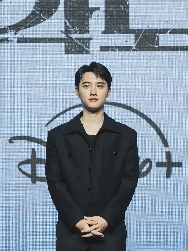 Doh Kyung Soo atau D.O  dalam Konferensi Pers The Manipulated. (dok. Disney Plus Hotstar)
