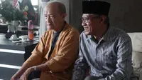 Ketum PP Muhammadiyah Haedar Nashir menjenguk Syafii Maarif di RS PKU Gamping Sleman (Liputan6.com /Switzy Sabandar)