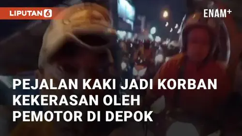 VIDEO: Viral Pejalan Kaki Jadi Korban Kekerasan Oleh Pemotor di Depok