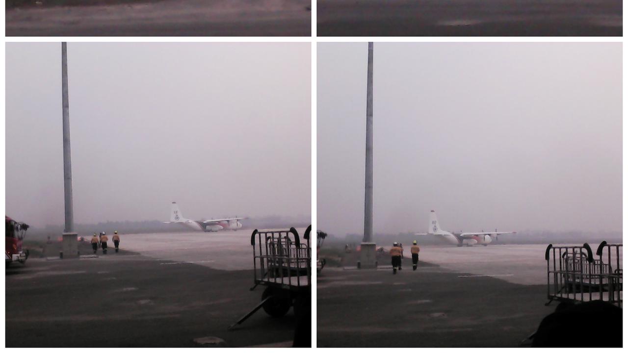 Pesawat Australia Dihadang Kabut Asap Tebal Palembang