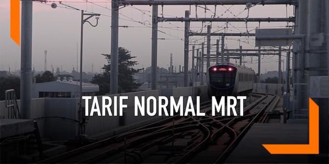 VIDEO: Catat, Tarif Normal MRT Jakarta Berlaku Hari Ini