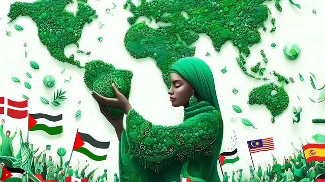 Ajakan Pakai Baju Hijau saat 15 November untuk Bela Palestina.