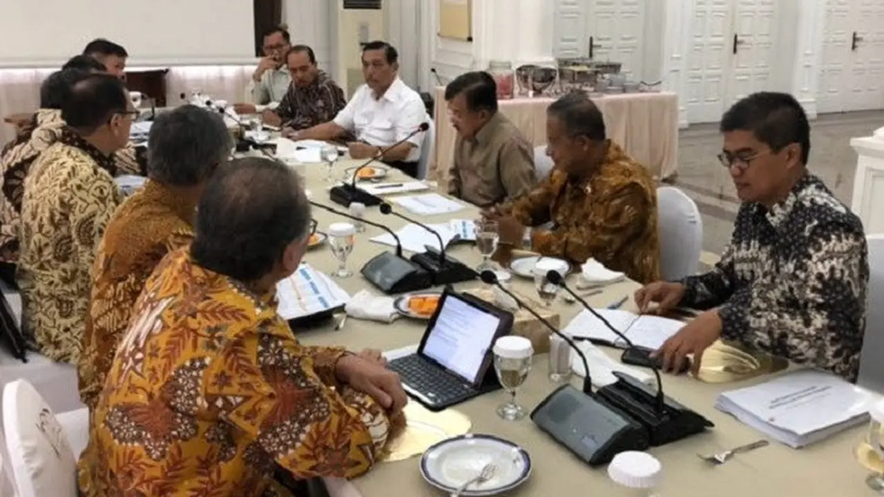 Wapres Jusuf Kalla bertemu sejumlah menteri
