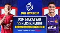 Link Siaran Langsung BRI Liga 1: PSM Makassar vs Persik Kediri di Vidio.com. (sumber: doc.vidio.com)