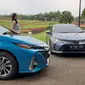 Toyota mengedepankan mobil hybrid di era elektrifikasi kendaraan di Indonesia. (Sigit TS/Liputan6.com)