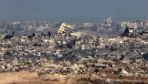 Sebelumnya, Perdana Menteri Benjamin Netanyahu, pada Senin (19/5/2025), menyatakan Israel akan mengambil alih kendali atas seluruh wilayah Jalur Gaza. (Jack GUEZ/AFP)