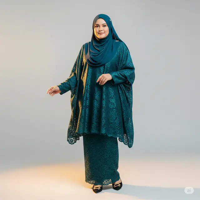 11 Model Gamis Full Brokat Simple Tapi Mewah untuk Wanita Gemuk: Rahasia Tampil Memukau