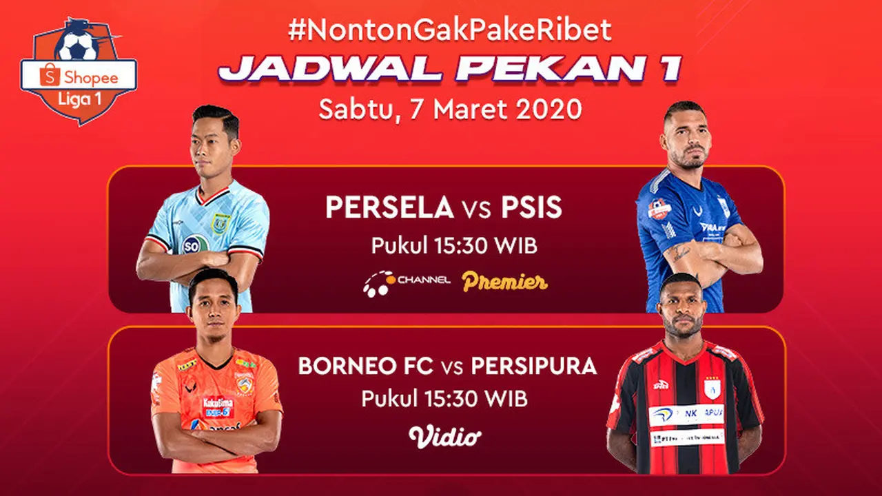 Shopee Liga 1 2020 Duel Persela VS PSIS Akan Ditayangkan Hanya di Vidio. sumberfoto: Vidio
