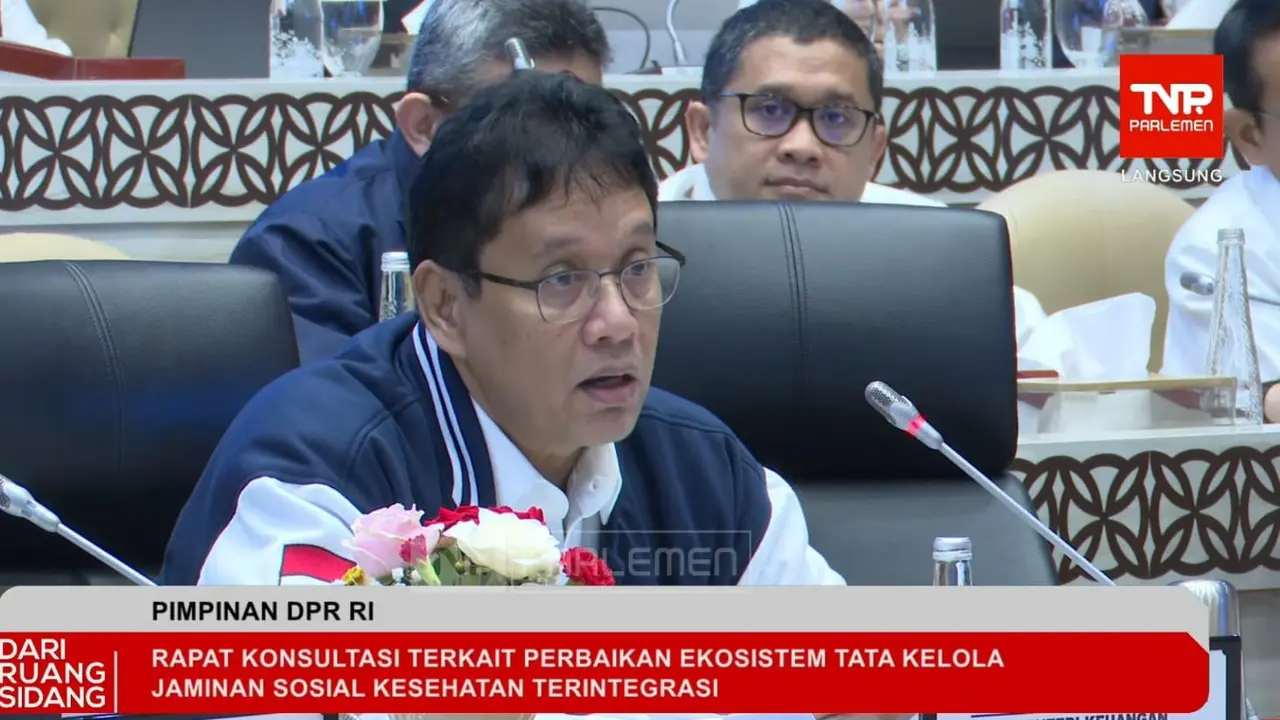 Menteri Keuangan (Menkeu) Purbaya Yudhi Sadewa saat Rapat Konsultasi Komisi DPR dengan Pemerintah, di Jakarta, Senin (9/2/2026). (Foto: Liputan6.com/Tira Santia)