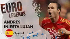 Berita motion grafis profil legenda Andres Iniesta, pemain rendah hati Spanyol dengan kecerdasan tinggi.