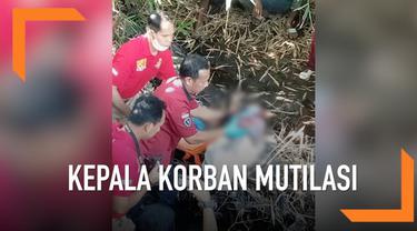 Kepala korban mutilasi dalam koper akhirnya ditemukan pada sebuah sungai di Kediri.