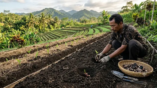 Cara Menanam Kunyit Hitam agar Tumbuh Subur dan Siap Dipanen/AI Generated