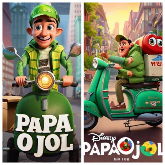 Poster Film ala Disney Pixar dengan AI