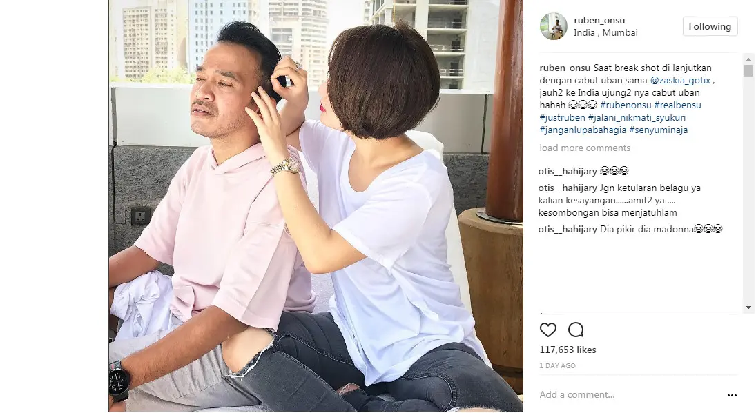 Ruben Onsu kompak dengan Zaskia Gotik (Foto: Instagram)