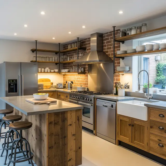 Desain Dapur Kecil Tanpa Sekat yang Cocok untuk Rumah Sempit