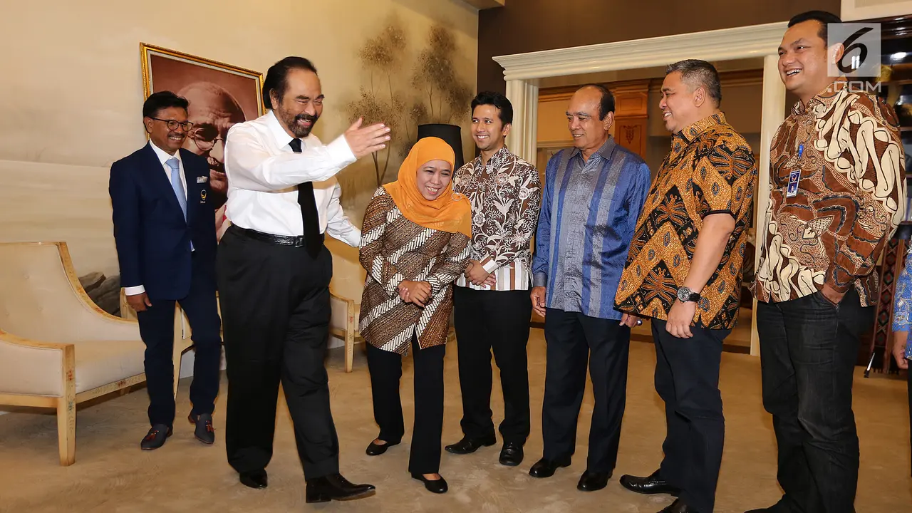 Lapor Hasil Pilgub Jatim, Khofifah - Emil Sambangi DPP NasDem