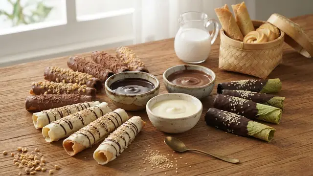 Resep Semprong Cokelat Crispy