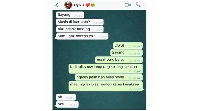 chat dianggap sahabat