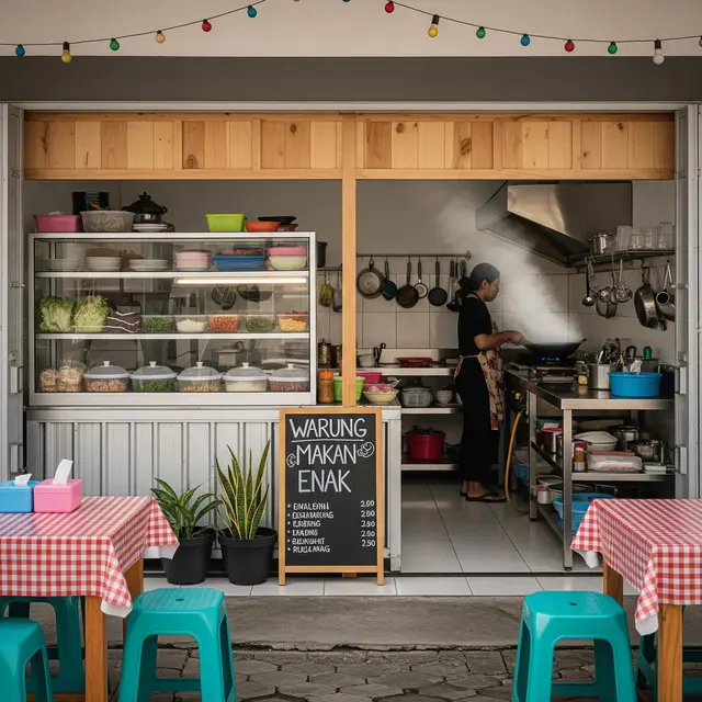 9 Desain Warung Makan Rumahan Ukuran 3x4 Meter Sederhana tapi Rapi, Menarik Pelanggan