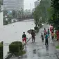 Banjir di Kota Pangkalpinang, Bangka Belitung. (Twitter/@SonoraFM92)