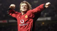 David Beckham - Mantan pemain Manchester United ini merupakan kiblat mode para pesepak bola.  Selain jadi bintang iklan Beckham juga pernah beradu peran di beberapa film, diantaranya Goal III, The Man from U.N.C.L.E dan yang paling anyar King Arthur. (AFP/Paul Barker)