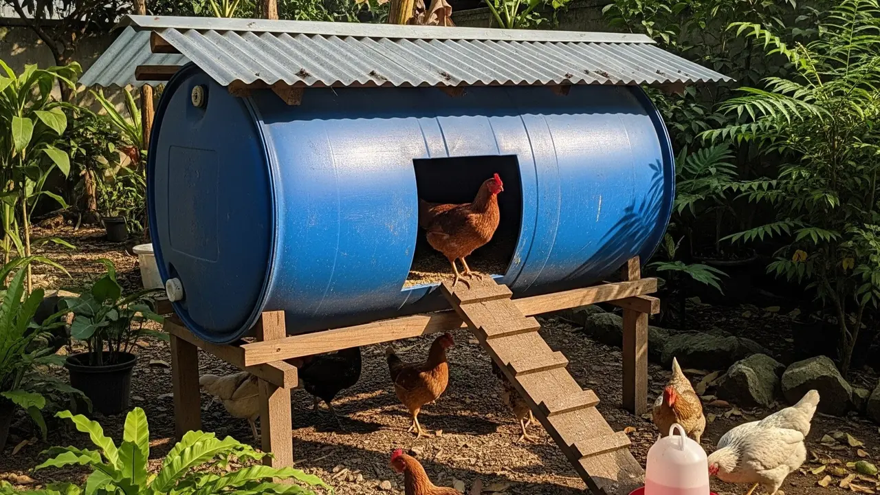Cara Membuat Kandang Ayam dari Tong Air Bekas, Solusi Murah dan Praktis