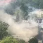 Tangkapan layar kebakaran di Gedung Bappelitbang Kota Bandung, Senin (7/11/2022). (Foto: Huyogo Simbolon)