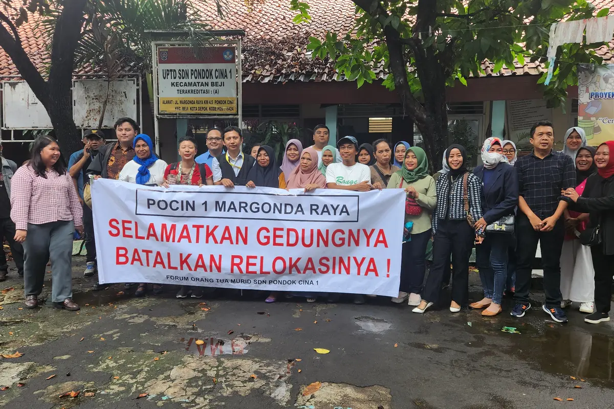 Orang Tua Siswa Tetap Tolak Relokasi SDN Pondok Cina 1 Kota Depok