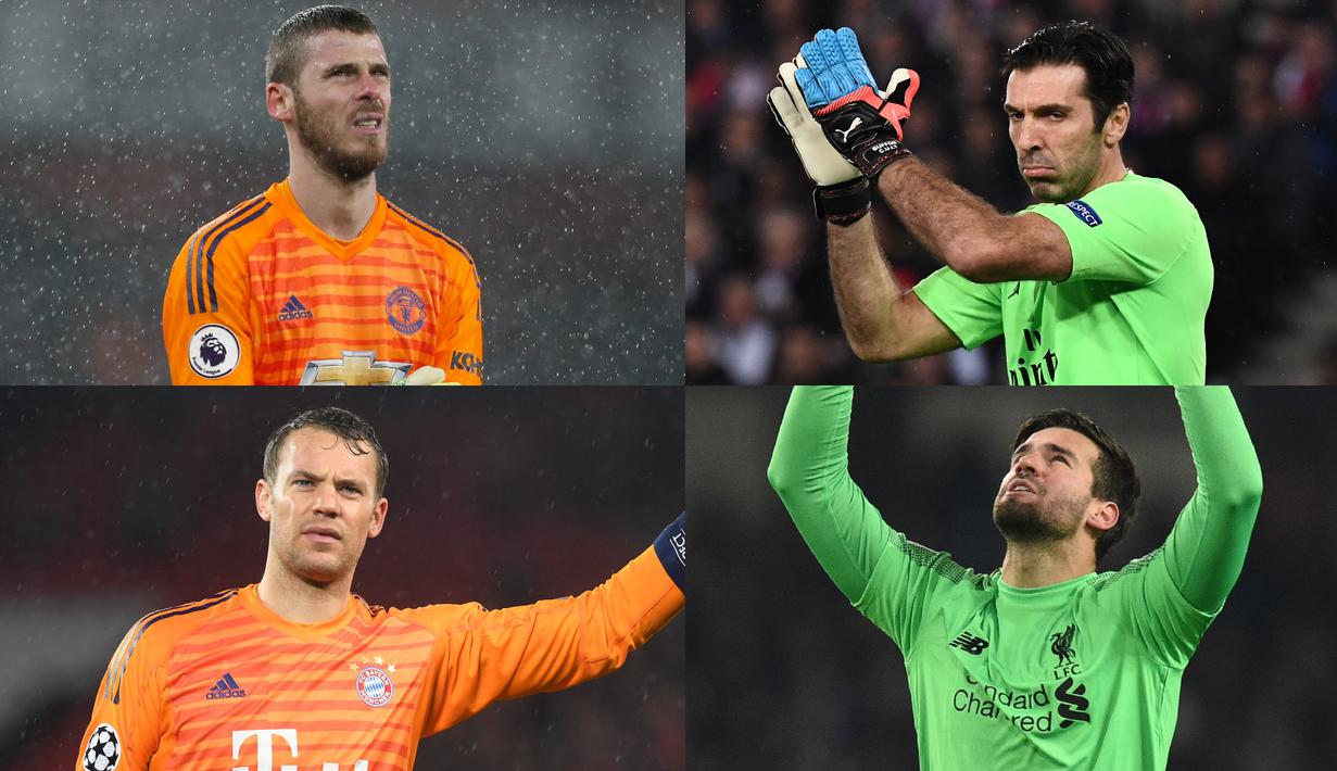 PES 2019 sudah dirilis Agustus tahun lalu. Perubahan statistik pemain tentu menjadi hal yang ditunggu oleh penikmat game Konami tersebut. Terlebih posisi kiper yang menjadi bagian sentral di setiap pertandingan. (Kolase Foto AFP)