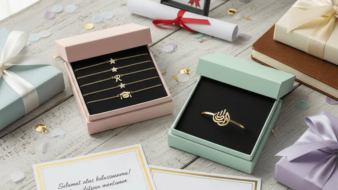 Gelang Emas untuk Hadiah Kelulusan yang Elegan. Gemini