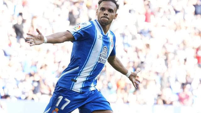 Selebrasi penyerang Espanyol, Martin Braithwaite