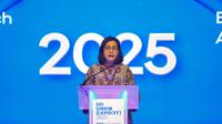 Menteri Keuangan, Sri Mulyani dalam pembukaan BRI UMKM EXPO(RT) 2025 dan BRI Microfinance Outlook 2025 digelar di ICE BSD City, Tangerang, Kamis (30/1/2025). (Foto: Istimewa)