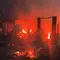 Salah satu toko yang terbakar di Jalan Naming Botin, Pancoran Mas, Depok (Liputan6.com/Dicky Agung Prihanto)