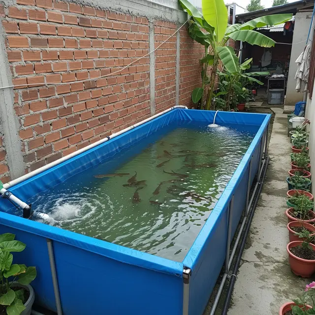 Persiapan Kolam Terpal Optimal (Image by Gemini AI)