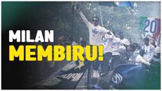 Berita Video, para pemain Inter Milan rayakan kemenangan di area Stadion San Siro pada Minggu (28/4/2024)