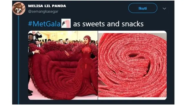 7 Gaya Seleb Mirip Makanan di Met Gala Ini Bikin Geleng Kepala