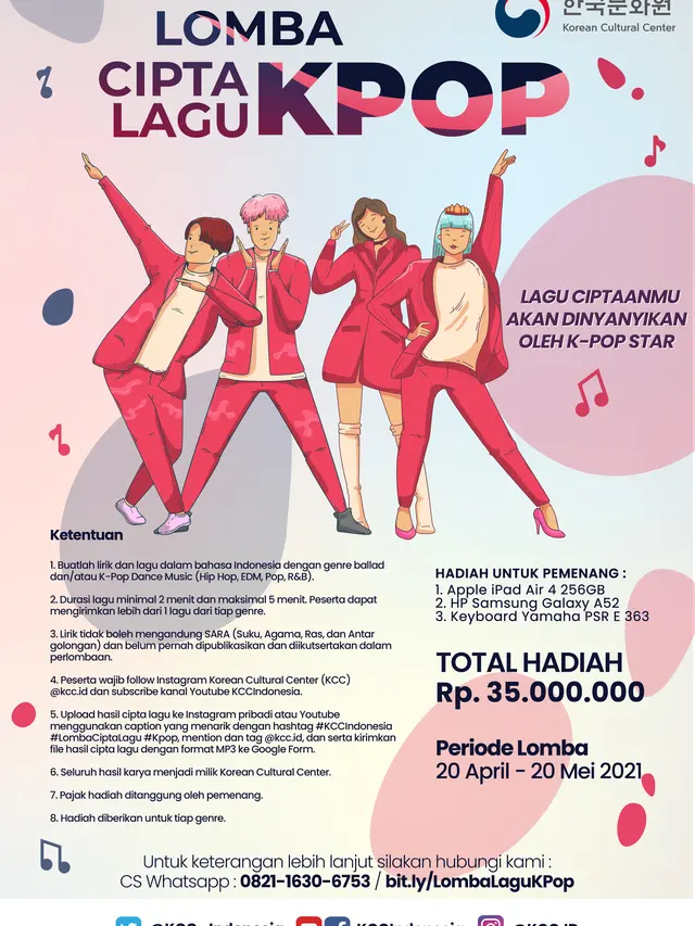Korean Cultural Center Indonesia (KCCI) menggagas lomba cipta lagu.