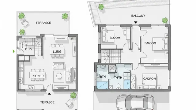 Denah Gambar Rumah Minimalis Ukuran 6x12 (Image by Gemini AI)