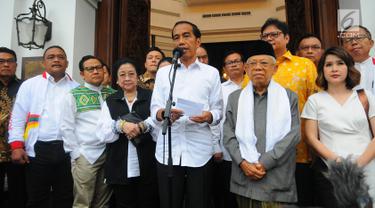 Didampingi Ketum Parpol, Jokowi Jelaskan Hasil 12 Lembaga Survei