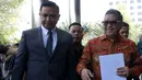 Hasto menjelaskan, kedatangan sebagai bentuk komitmen sebagai warga negara yang taat hukum. (Liputan6.com/Herman Zakharia)