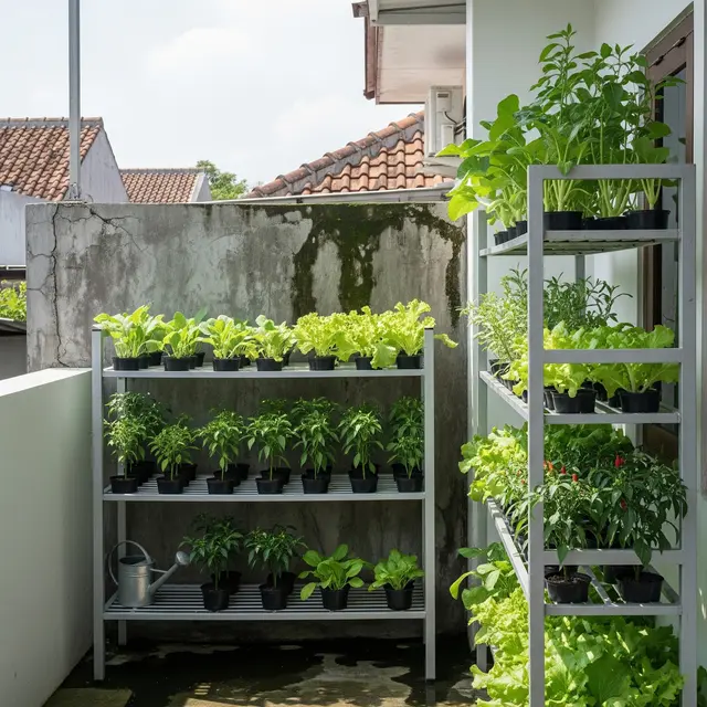 9 Ide Kebun Sayur di Rak Besi Susun untuk Lahan Terbatas, Solusi Inovatif