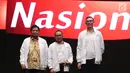 Menteri Perindustrian Airlangga Hartarto, Menteri Ketenagakerjaan Hanif Dhakiri dan Presiden Direktur PT HM Sampoerna Tbk Mindaugas Trumpaitis saat menghadiri Pesta Retail Nasional di Serpong, Tangerang Selatan, Kamis (22/11). (Liputan6.com/HO/Ading)