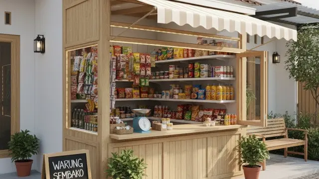 Ilustrasi Warung Sembako/Gemini AI